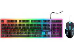 现货速发机械手感有线键盘鼠标发光套装游戏电竞电脑外设配件批发